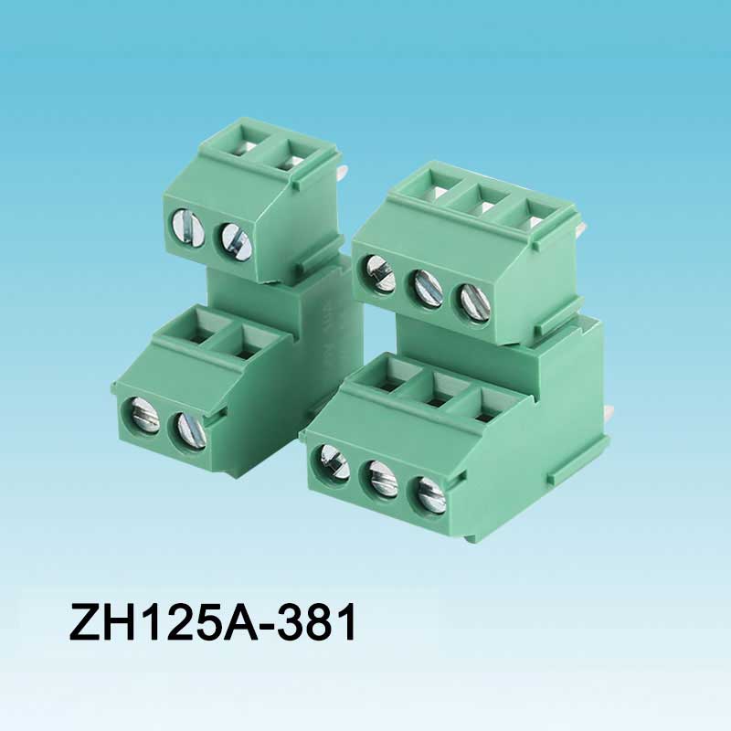 সবুজ 128A-3.81 স্ক্রু PCB টার্মিনাল ব্লক